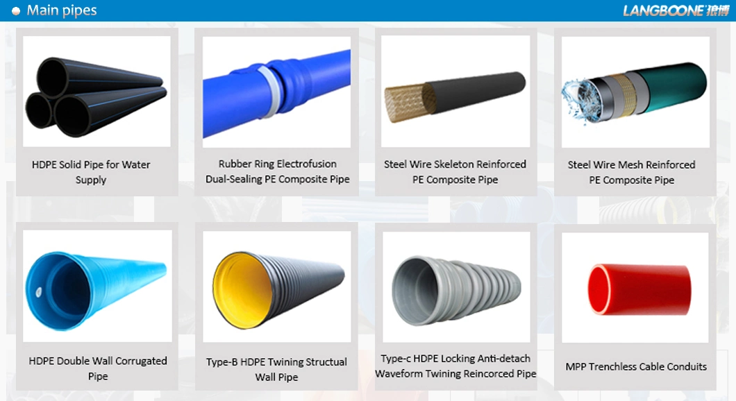 Sn12/16 PE100 HDPE Winding Structure Wall Pipe B Type Krah Pipe