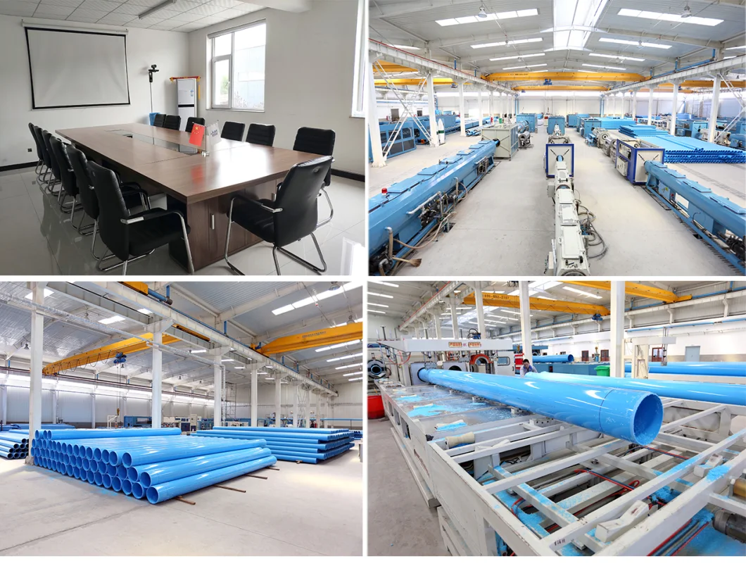 Large Diameter PVC O Pipe Blue Socket Water Supply Plastick PVC Pipe Manufacture