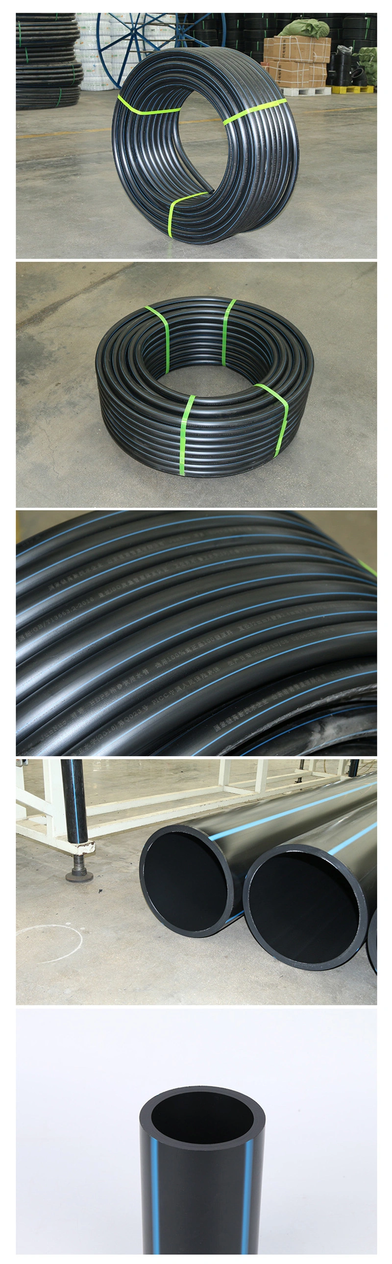 China Drip Irrigation Black HDPE Tube PE100 Underground Water Pipe of Coil Roll for Sale